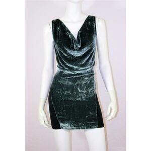 Silk Blend Silver Velvet Body Con Dress Flounce